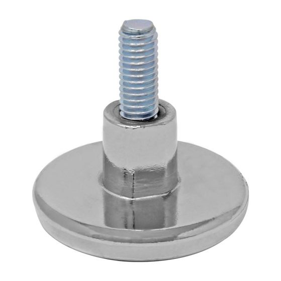 Nivelador níquelado con tornillo de 3/8" x 50 mm tipo knoll 166026 Rish