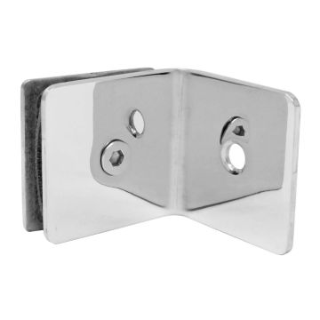 Clip para vidrio fijo a 90° cromo K-507C Axcent