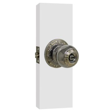 Cerradura para recámara niquel negro Toledo 10010 Ashico