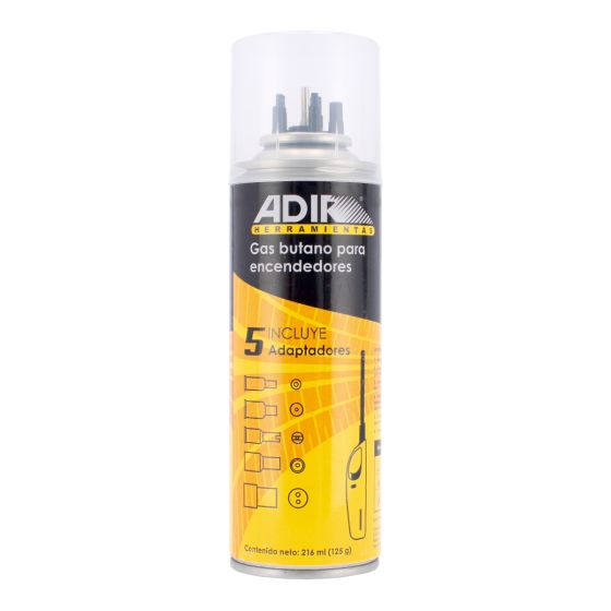 Cartucho de gas butano para encendedores 216 ml 10592 Adir