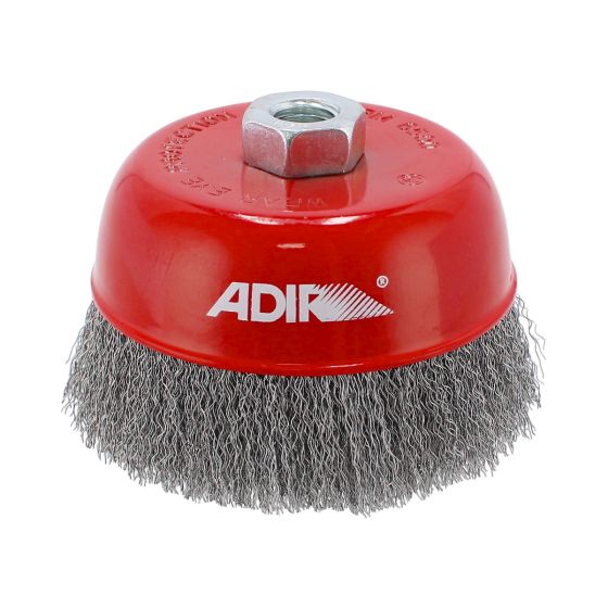 Carda de copa alambre ondulado fino 5" 10671 Adir