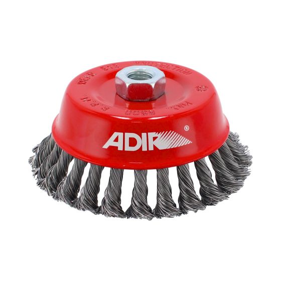 Carda de copa alambre trenzado fino 5" 10674 Adir