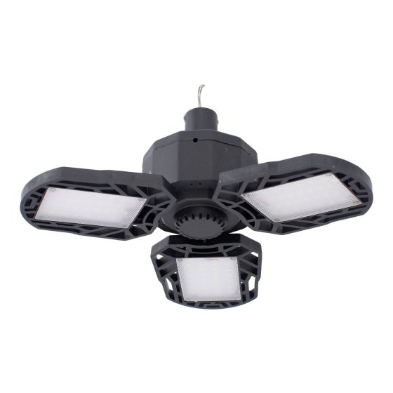 Lámpara solar recargable de emergencia tipo ventilador con 3 paneles 5 W 10729 Adir