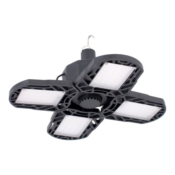 Lámpara solar recargable de emergencia tipo ventilador con 4 paneles 5 W 10730 Adir