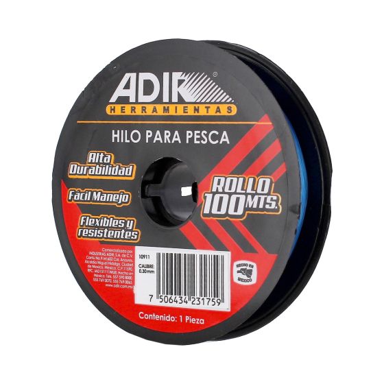 Hilo para pesca calibre 0.30 mm de 100 metros 10911 Adir