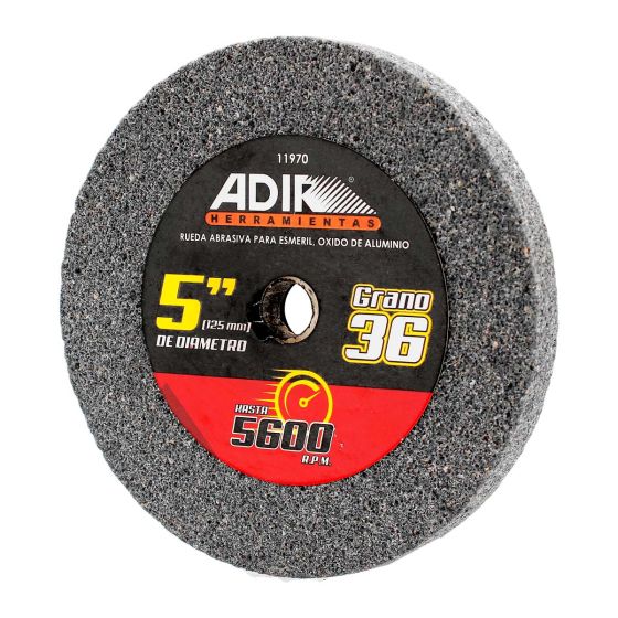 Rueda abrasiva para esmeril 5" grano 36 11970 Adir