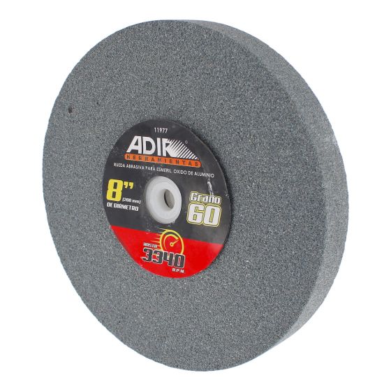 Rueda abrasiva para esmeril óxido de aluminio 8" grano 60 11977 Adir