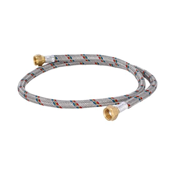 Manguera de aluminio de 1 metro para gas con conexiones de latón 1316 Adir