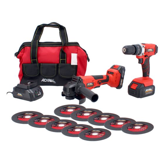 Combo de esmeriladora y rotomartillo inalámbricos 20 V 13444 Adir