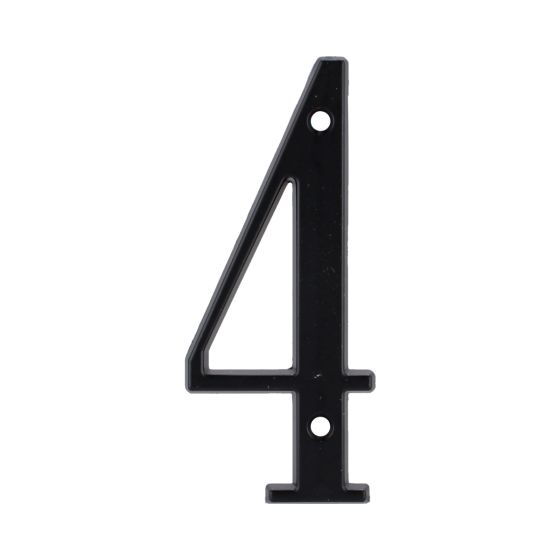 Número "4" de latón sólido 4" Negro 13660 Adir