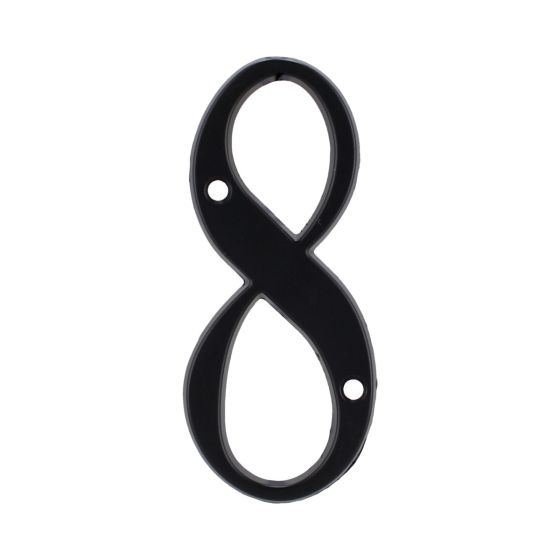 Número "8" de latón sólido 4" Negro 13664 Adir
