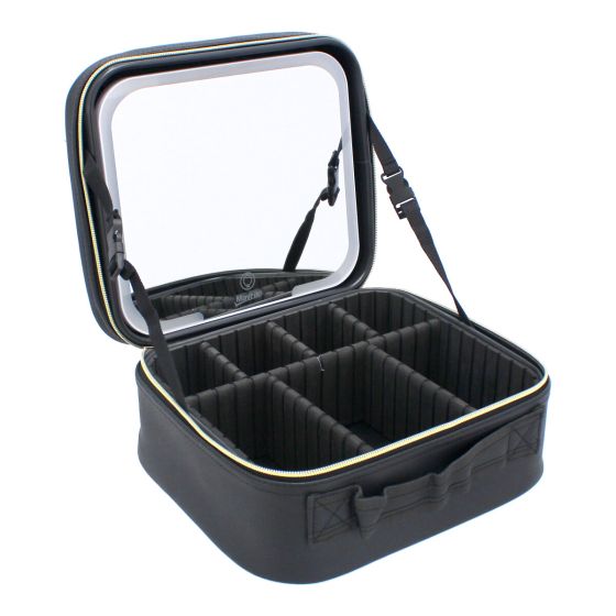 Estuche mediano para maquillaje con luz LED y espejo desplegable 14446 Mavrik