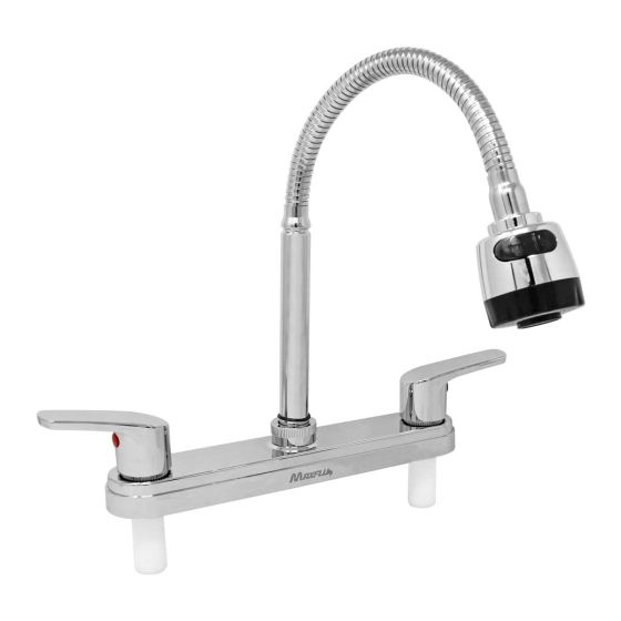 Mezcladora 8" para fregadero cuello flexible 16038 Maxflu