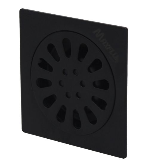 Resumidero cuadrado de acero inoxidable negro 4" x 4" 16047 Maxflu