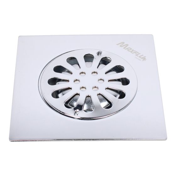 Resumidero cuadrado de acero inoxidable cromo 6"x 6" 16048 Maxflu