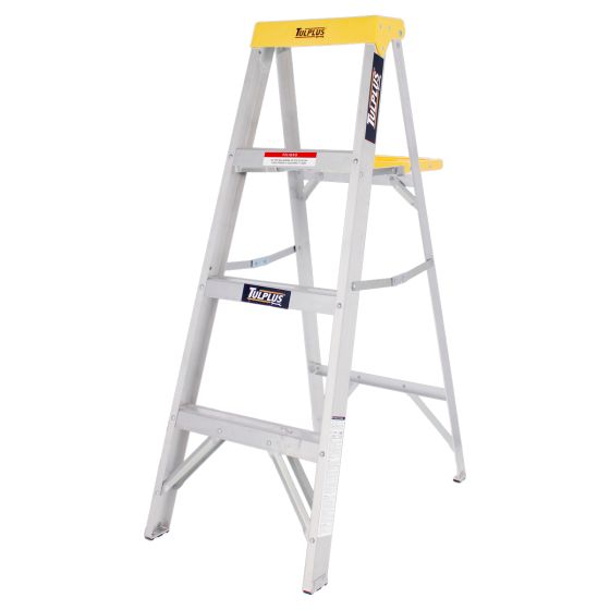 Escalera de tijera de aluminio tipo III con tapa plástica 3 escalones 3170 Tulplus