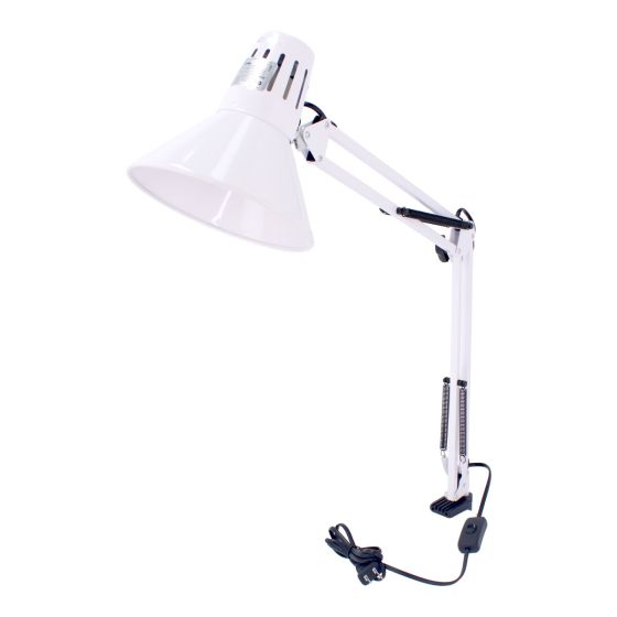 Luminario de escritorio con brazo flexible y base ajustable blanco 4720 Adir