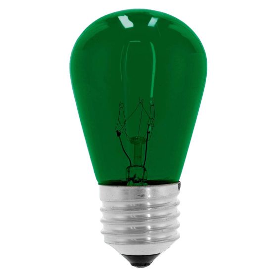 Lámpara incandescente S-14 11 W Verde 6003 Adir