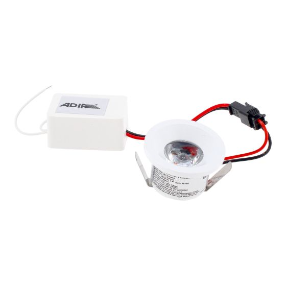 Micro empotrado de LED circular marco blanco 3 W Luz blanca 6350 Adir