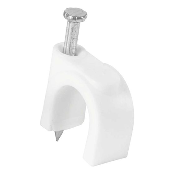 Grapas de plástico para cable redondo con clavo 6 mm 6416 Adir