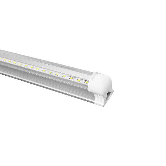 Luminario LED T8 base de aluminio 2,400 mm 36 W cobertor transparente 36 W luz cálida 6604 Adir