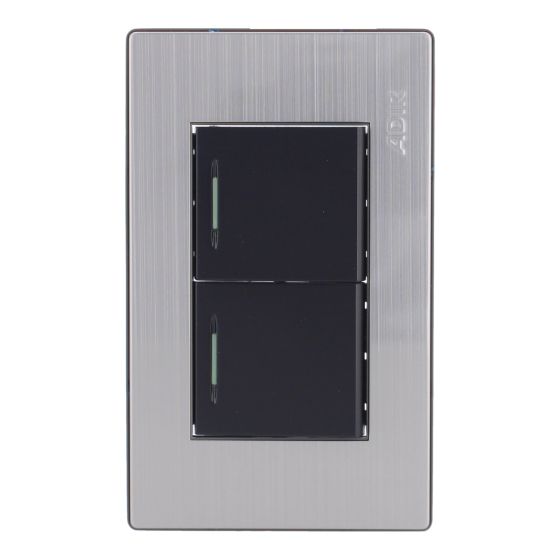 Placa con 2 apagadores sencillos Mayorca 9810 Adir