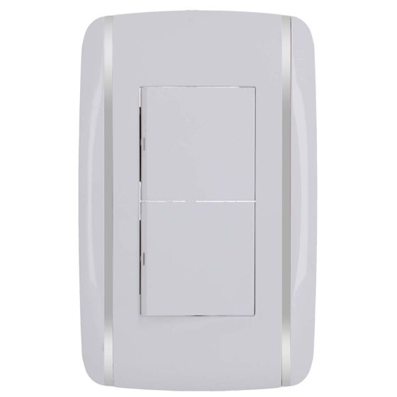 Placa con 2 apagadores de escalera Bali 9888 Adir