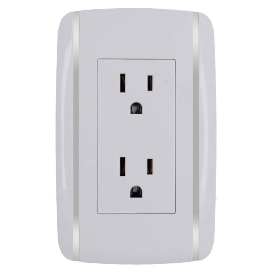 Placa con 2 contactos aterrizados Bali 9892 Adir