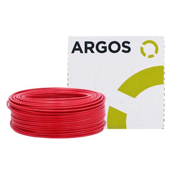 Cable de cobre tipo THW-2-LS/THHW-LS calibre 12 rojo con 100 metros 1100121 ARGOS
