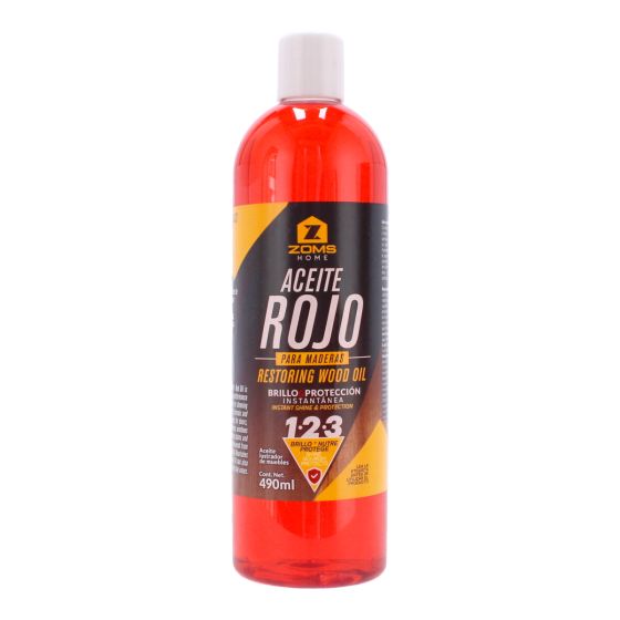 Aceite rojo para maderas 490 ml ZOMS