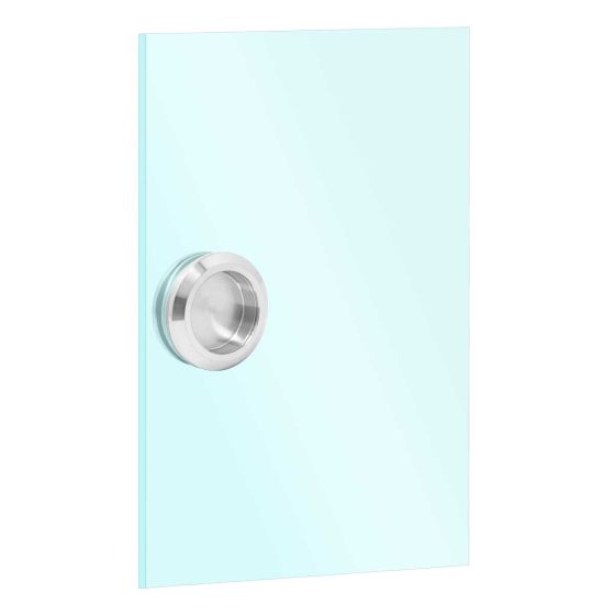 Jaladera redonda para puerta de cristal cromo B023 Axcent