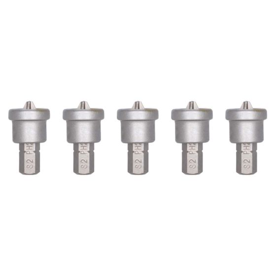 Juego de 5 puntas de cruz PH2 largo 25 mm para muro de yeso 7PDPH2YESO Bellota