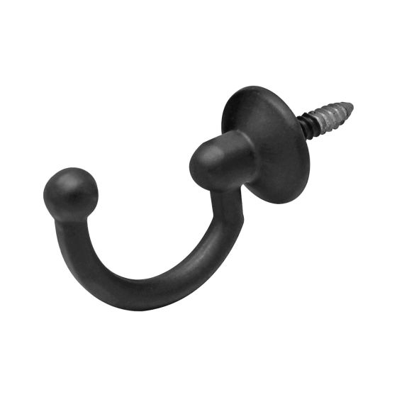 Perchero sencillo negro mate 1039 Lusar