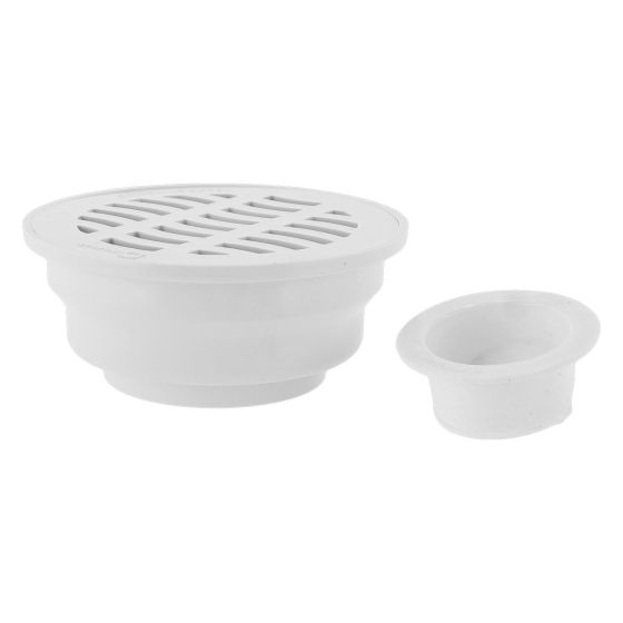 Coladera Universal con Válvula Anti-Retorno con rejilla blanca CONAPLAS