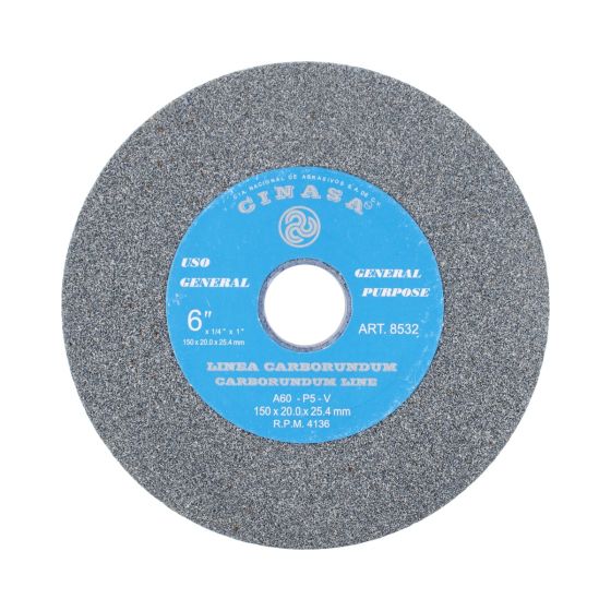 Piedra para esmeril 6" grano 60 8532 Cinasa