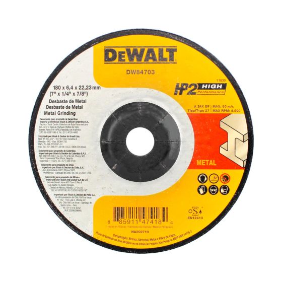 Disco para desbaste 7" DW84703 DeWalt
