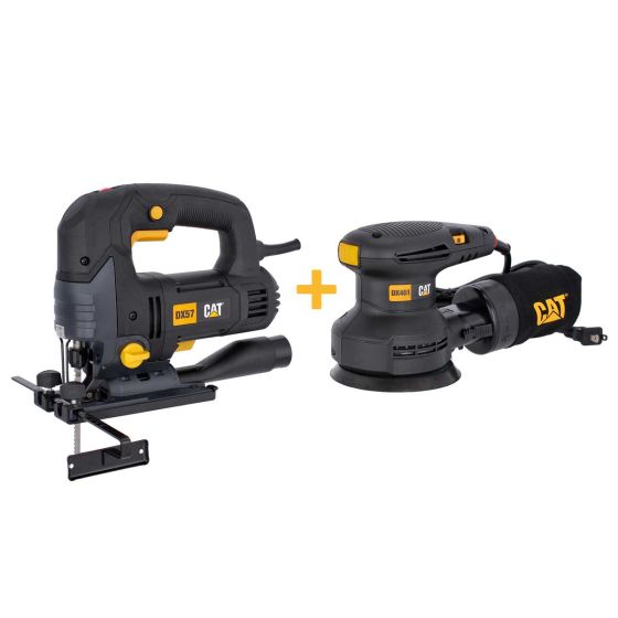 Combo Sierra caladora DX57U + Lijadora orbital 5" DX461U CAT