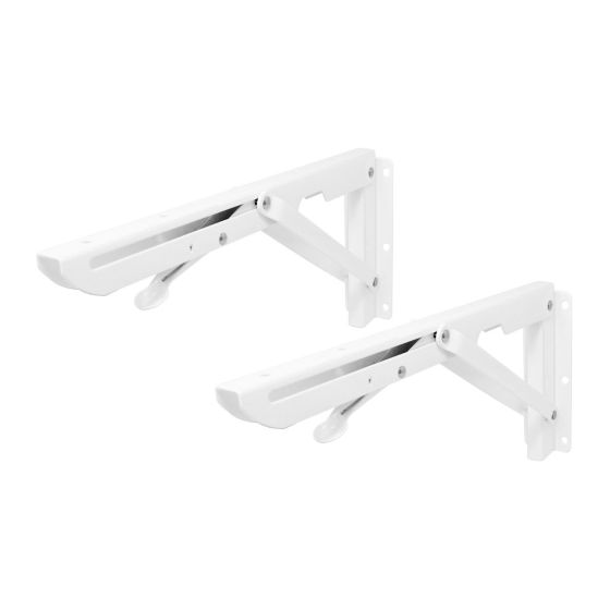 Soporte abatible reforzado 12" blanco Vinco