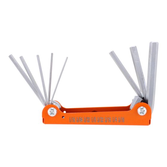 Juego de 8 llaves allen hexagonal estándar tipo navaja 8 piezas SW-13403 Fumetax