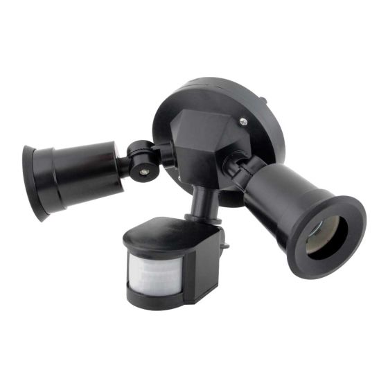 Luminario con sensor de movimiento negro 300 W FU0013 Fulgore