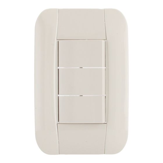 Placa para 3 apagadores sencillos Clásica FU1451 Fulgore