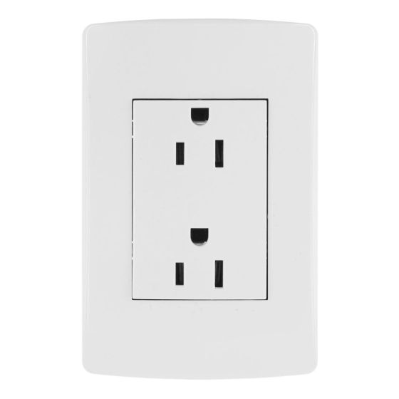 Placa con doble contacto aterrizado Habitat FU1466 Fulgore