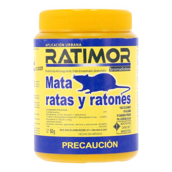 Veneno para ratas 60 gramos Ratimor FRU y VEU 