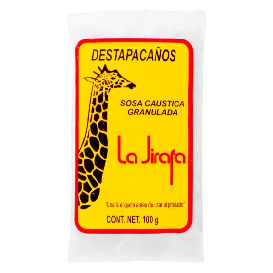 Sosa cáustica granulada Destapacaños La jirafa 100 gramos FRU y VEU