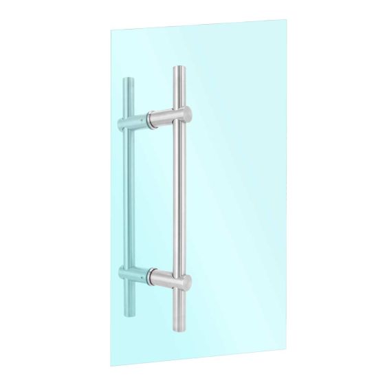 Jaladera tipo "H" 50 cm para puertas de cristal 2222050SA Herralum