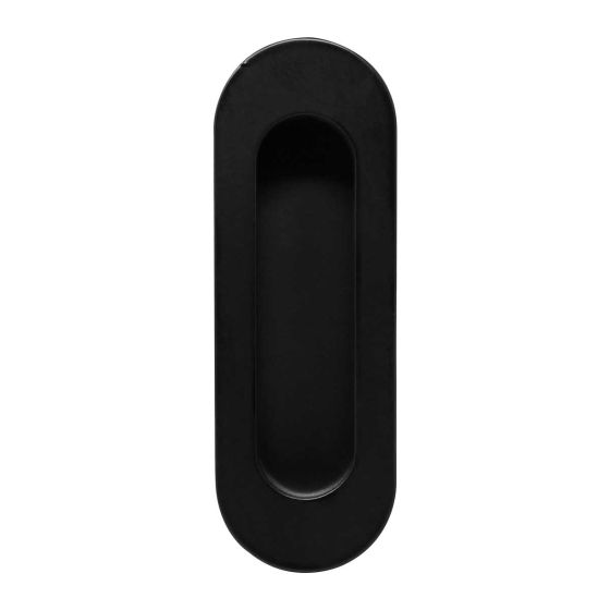 Jaladera de embutir negra Oval 110 x 38 mm Ashico