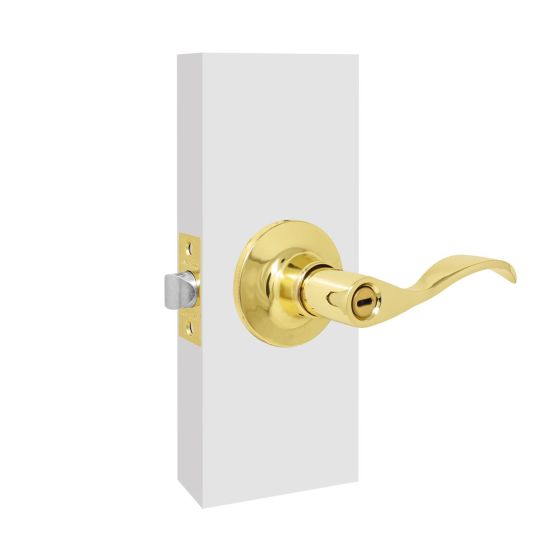 Cerradura curva para baño latón brillante 9-0444-33 Soprano