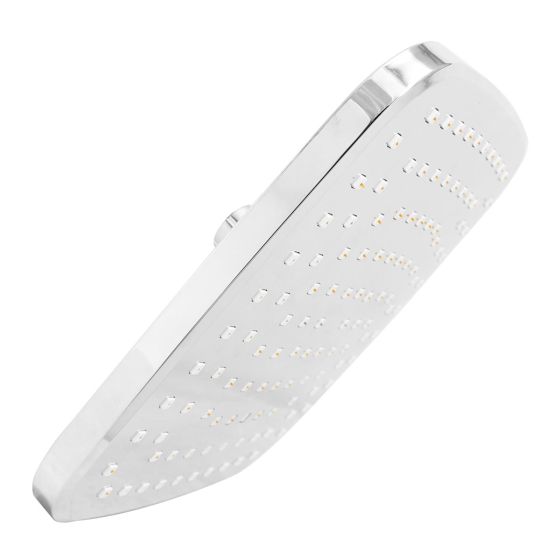 Regadera cuadrada 23 cm cromo / negro 23-CR IML