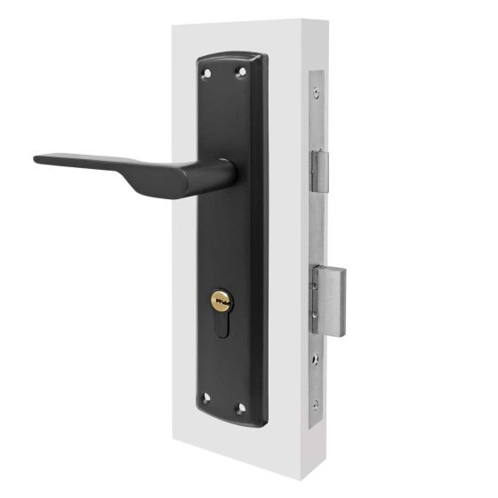 Cerradura para entrada Negro mate 2533 / AM336 BK Montela