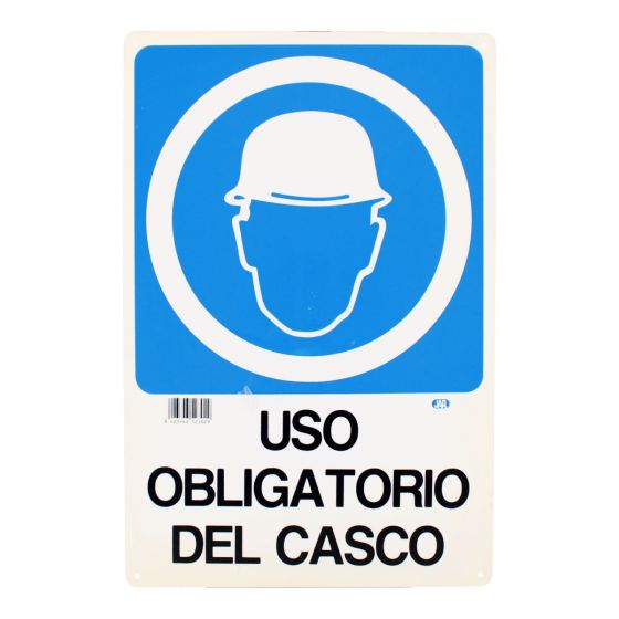 Señalamiento "Uso obligatorio de casco" 30 x 45 cm